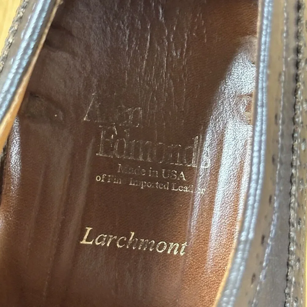 Allen Edmonds Larchmont Brown Leather Longwing Wingtip‎ Derby Shoes Men's 11 3E